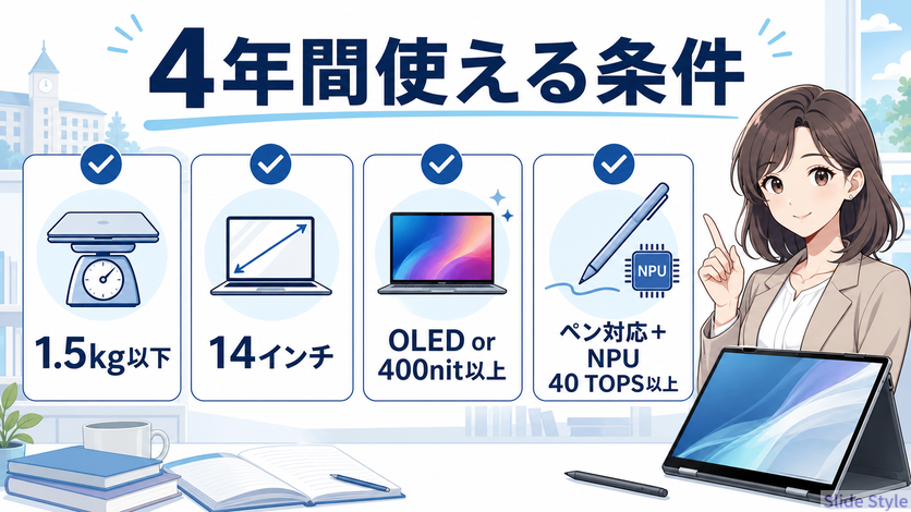 ノートパソコンのタッチパネルは必要？】大学生が使うメリット