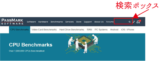 パソコンの選び方　PassMarkのCPUベンチマークのサイト