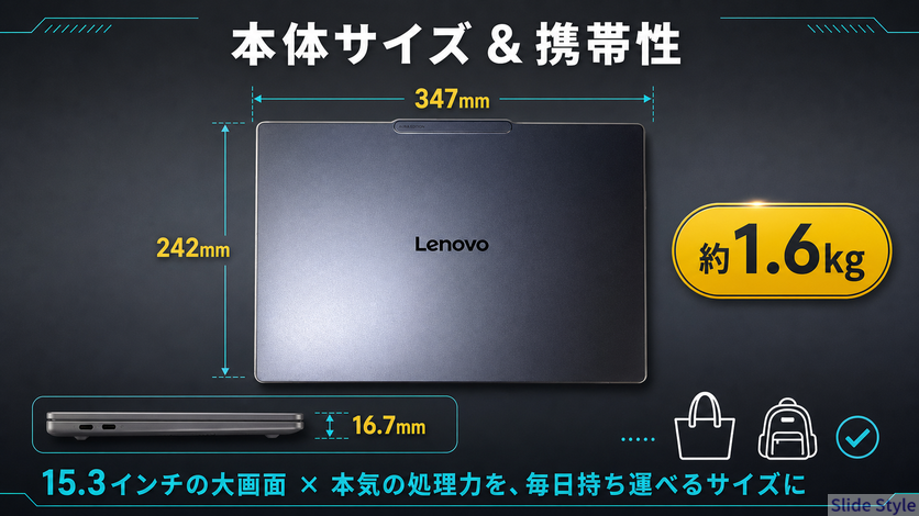 本体サイズ・携帯性