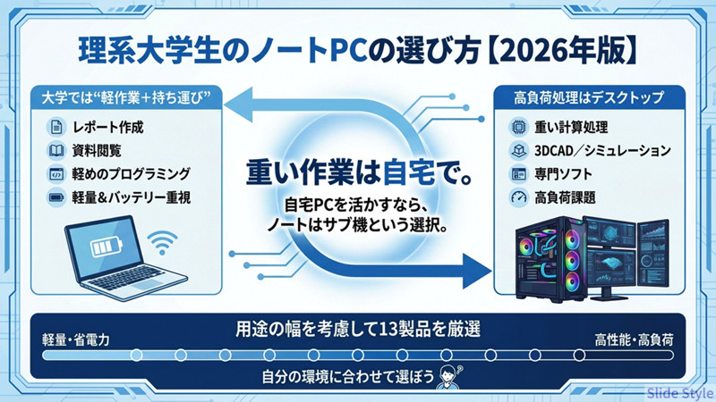 理系大学生のノートPCの選び方【2026年版】