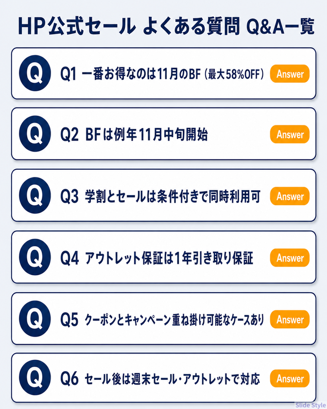 セールよくある質問QA