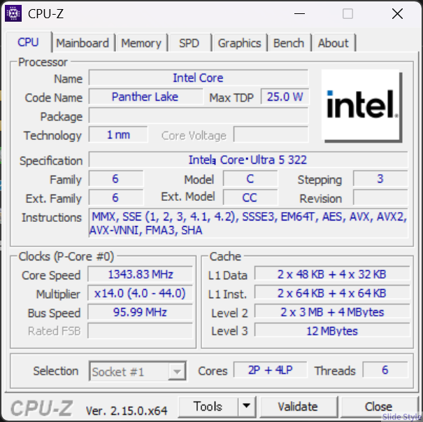 CPUZ_CPU情報Core5-322