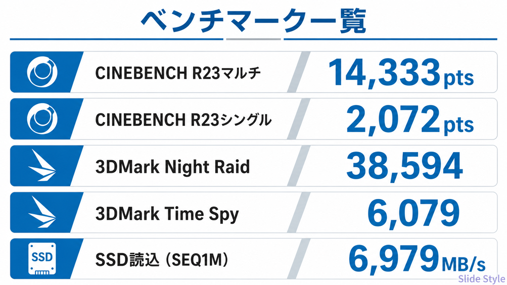 ベンチマーク一覧