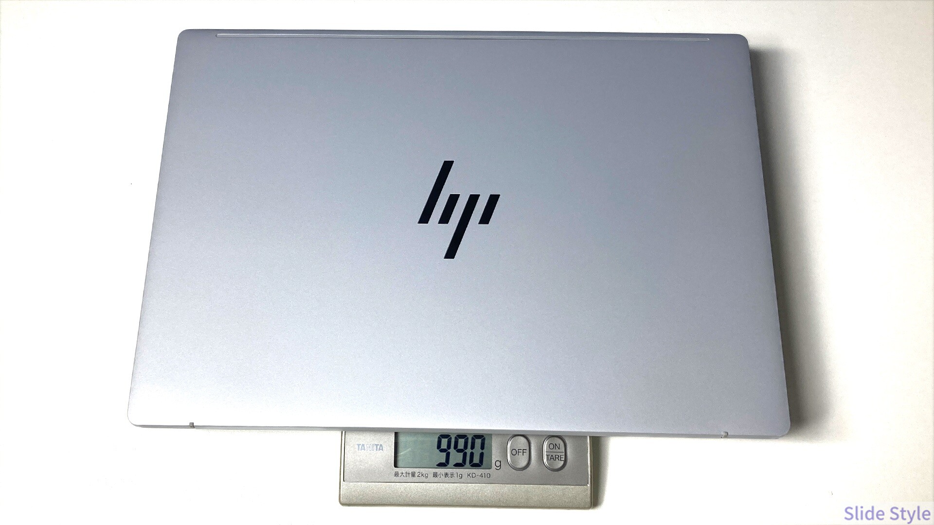 HP OmniBook 7 Aero 13-bgの実測重量は990g