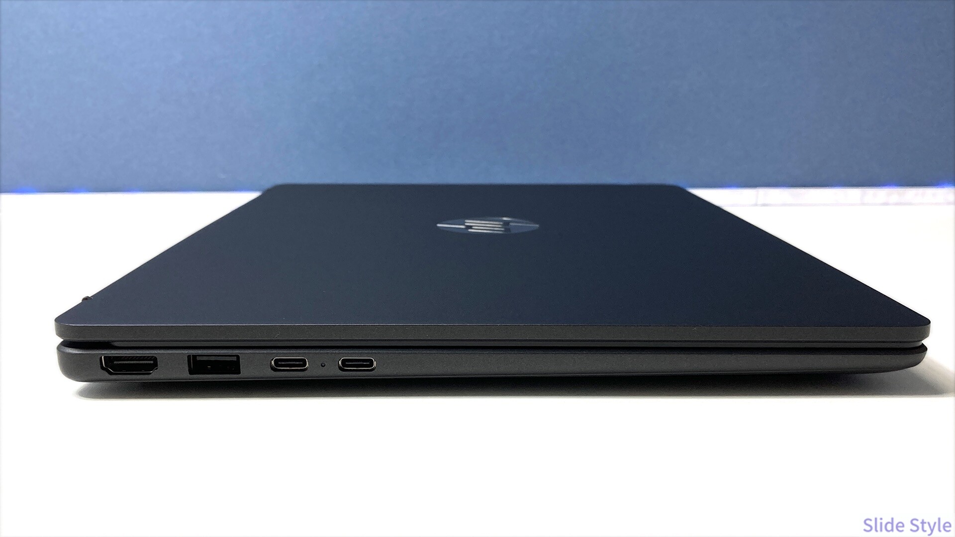 HP OmniBook 3 14-hw の左側面。HDMI 2.1、USB-A、USB-C×2が並ぶ