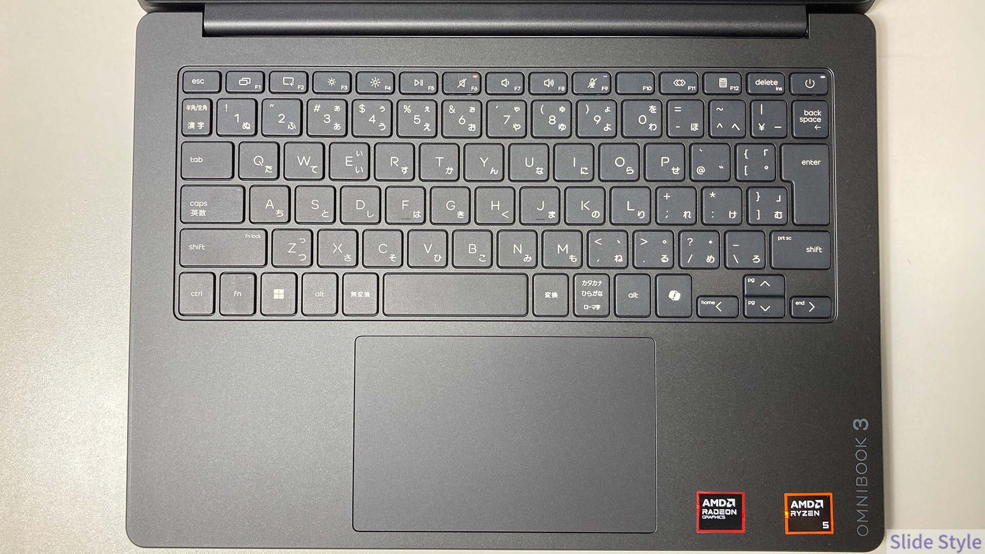 HP OmniBook 3 14-hw の日本語配列キーボードとタッチパッド